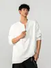 Camiseta de Manga Larga con Cremallera a la Mitad y Textura para Hombre 2025 Primavera Nueva Camiseta Básica de Capa Baja Ropa Interior Casual