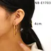 Pendientes de Aro Grandes Exagerados Populares de Venta Caliente, Acero Inoxidable Chapado en Oro Real de 18 Quilates, Estilo de Nicho para Mujeres, Estilo Europeo y Americano, Pendientes que No Se Desvanecen