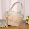 Cesta de flores para boda europea, accesorios de lazo, cesta de flores para novia de boda, cesta de flores portátil para boda, suministros para boda al por mayor