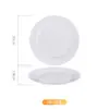 Pratos de Cerâmica Atacado, Pratos de Jantar Redondos Estilo Ocidental Branco Puro, Louças Domésticas, Pratos Rasos, Pratos Planos, Pratos de Osso, Personalizáveis com Logo