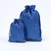Bolsa de lino de imitación de punto de fábrica bolsa para joyas bolsa de regalo para joyas bolsa de brocado bolsa pequeña de tela bolsillo para manojo de pulseras de cuentas venta al por mayor