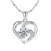 Collar con Colgante Cadena para Clavícula Corazón Simple Aguamarina Regalo para Novia o Mejor Amiga Joyería de Cumpleaños Cadena para Clavícula para Mujeres