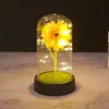 Adornos de luz nocturna de girasol, girasol de simulación de flor seca creativa, decoraciones de regalo de Navidad, Día de San Valentín, venta al por mayor