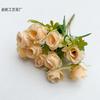 Rosa pequena flor artificial 10 cabeças cauda de fênix rosa arranjo de flores de casamento paisagismo flor artificial auditório arranjo de festa materiais de flores