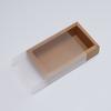 Caja de papel Kraft con ventana, caja de embalaje esmerilada de PVC transparente, caja de regalo para ropa interior, calcetines, caja de regalo para té, caja de regalo para té perfumado