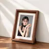 Porta-retrato de mesa de madeira simples com toque de luxo foto 6 polegadas 7 polegadas 8 polegadas a4 para pendurar na parede moldura de arte moldura vazia personalizada