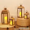 Portavelas de Acero Inoxidable a Prueba de Viento, Linterna de Vidrio Dorada, Lámpara de Vela a Prueba de Viento, Decoración de Lujo para Exteriores, Adorno Plateado