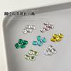 Acessórios de Strass para Unhas Octogonais Longas, Tendência Esmeralda Versátil Irregular Fundo Plano Cristal Strass para Arte de Unhas, Decorações de Unhas