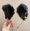 Tiara de Orelha de Gato para Cabelo, Adorno de Cabeça Feminino de Raposa, Tiara de Gato com Sino, Adereço para Transmissão ao Vivo, Presilha de Cabelo Engraçada, Coelho