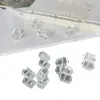 Accesorio Cilíndrico de Doble Punta de Cristal Blanco Piezoeléctrico para Manualidades, Pulsera DIY Hecha a Mano, Accesorio de Joyería de Moda T12