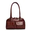 Bolso de hombro cruzado estilo motero de moda, bolso retro brillante tipo almohada, bolso de mano de gran capacidad para el día a día, bolso personalizado para mujer