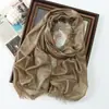 Primavera y Verano Nuevo Bufanda Larga de Color Sólido Rayón Seda Dorada Seda Plateada Bufanda de Seda Brillante Chal Turbante Largo Monocromático para Mujer Venta al por Mayor