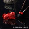 Cadena de suéter de cinabrio retro china roja, simple y de moda, cadena de suéter para mujer, colgante de Buda Pixiu para hombres y mujeres.