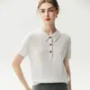 Suéter de punto de cuello alto, media cremallera, manga corta, 100% cachemira, estilo coreano, otoño/invierno, para mujer, nuevo, color liso, manga corta, suéter versátil para usar como capa base