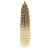 Aubes Cabello Sintético Paquete de Crochet para Cabello Onda Profunda Cabello a Granel 30 Pulgadas 120g Paquete de Cabello para Mujeres