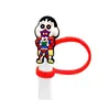 Nuevo Dibujo Animado Silicona Caucho Blando Diámetro Grande 10mm Tapa para Popote Tapón a Prueba de Polvo Cubierta Protectora para Popote Venta al por Mayor