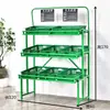 Prateleira de Frutas Rack de Exposição Três Níveis Rack de Legumes Prateleira de Supermercado Rack de Loja de Frutas Frescas Rack de Legumes Supermercado Simples