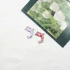 Atacado do Fabricante Versão Coreana Criativa Dupla Pendente Padrão Golfinho Gotejamento de Óleo Liga Metálica Colar Pulseira Pingente Joias Acessórios DIY