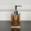 Venta al por mayor de fábrica Botella de desinfectante de manos de cristal para el hogar, hotel, sala de muestras, suministros de baño, rellenables, prensa, punto