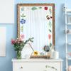 Varias plantas y flores, hojas, girasoles, flores, pegatinas de espejo, pegatinas de pared, fondo para el hogar, pegatinas decorativas de pared, autoadhesivas