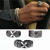 J111 Pulsera Buda de los Nueve Puertas Antiguas Zhang Qishan Zhao Liying Anillo Retro para Hombres y Mujeres Apertura Aleación Chapado en Plata
