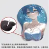 Alfombrilla de ratón 3D Estéreo Pecho Hatsune Miku Protector de muñeca de silicona Agujero de conejo Juego Dormitorio Estación de trabajo Almohadilla suave para la muñeca