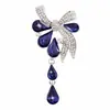 Pin de solapa hecho a mano de moda estilo coreano Rama de hoja de diamante broche de ópalo pin para falda de mujer N079
