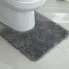 Tapete de Banheiro em Lã de Ovelha em Forma de U Transfronteiriço, Tapete de Pé para Banheiro Absorvente de Água e Antiderrapante, Tapete para Banheiro e Vaso Sanitário Atacado e Dropshipping