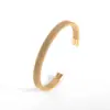 Pulsera de Acero Inoxidable Trenzada con Cable de Acero Abierta Elástica para Joyería, Electrochapada al Vacío, de Venta Caliente Transfronteriza, en Stock, al por Mayor