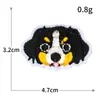 Oso de Dibujos Animados Mascota Linda Animal Avatar Bordado por Computadora Tamaño Pequeño Parche de Tela Bordada Pegatina DIY Decoración para Ropa Hecha a Mano