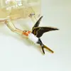 Nuevo Broche de Golondrina Esmaltado Pintura al Óleo Multicolor Más Vendido para Hombres y Mujeres, Broche Versátil de Animal Pájaro, Pin para Accesorios de Suéter
