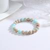 Nueva Pulsera de Cristal para Cabello Amarillo Pulsera Colorida de Lluvia Cuentas de Piedra de Cristal Colorido Pulsera de Color Cuentas de Jade Retro Azul Cielo