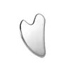 En stock: Placa Gua Sha de acero inoxidable, herramienta de belleza y masaje facial en forma de corazón, raspador de fascia portátil en forma de corazón, herramienta de belleza