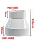 Accesorios de tubería plana de PVC para drenaje de baño, cocina y balcón; accesorios de tubería ovalados; drenaje de piso; dispositivo de reubicación de inodoro; 75, 110, 50