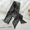 Estilo Coreano Cetim Cetim High-End Elástico de Cabelo Lenço Longo de Seda Faixa de Cabelo Acessórios de Outono Lenço de Camisa