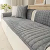 Nova Almofada de Sofá de Flanela Espessa Antiderrapante para Outono/Inverno Capa Quadrada de Sofá de Pelúcia Almofada de Assento Fabricante Atacado