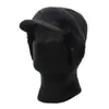 Nuevo Set de Dos Piezas de Punto Rayado para Otoño e Invierno con Calentador de Cuello, con Forro Polar, Gorro de Punto Cálido que Cubre la Cara, a Prueba de Frío