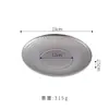 Plato creativo de acero inoxidable 304 martillado, plato de fruta para el hogar, plato aislado de doble capa, plato dorado para bocadillos, postres y pasteles