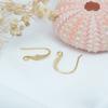 Accesorios para joyería DIY gancho para oreja de rayo bañado en cobre oro real pendientes refinados en forma de S gancho para oreja de perla de oro de 18K soporte de aire
