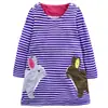Ropa Infantil de Comercio Exterior Nueva 2026, Vestido Rayado de Manga Larga Primavera y Otoño para Niñas, Vestido Infantil, Una Pieza Dropshipping
