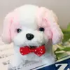 Cachorro de Brinquedo Elétrico Pelúcia para Crianças, Corgi Ursinho Realista que Anda e Late, Adequado para 1-3 Anos, Brinquedo Transfronteiriço