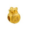 Vietnã areia ouro cobre puro banhado a ouro 24k real cruz Net red bênção saco acessórios atacado loja de ouro DIY grânulos soltos fornecimento