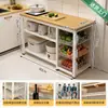 Estante de almacenamiento para cocina, cesta multifuncional para verduras, encimera de corte, estante de almacenamiento para microondas y utensilios de cocina, gabinete lateral, mesa multicapa