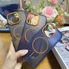 Nueva funda protectora con botón metálico magnético de PC de color sólido para iPhone 16, Promax/15/14