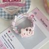 Nuevo Ins Japonés Lindo Color Cuadros Gato Kt Anillo para el Cabello Corazón de Chica Joker Dibujos Animados Accesorios para el Cabello Puesto Lote