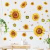 Adesivos de parede de botão de flor de girassol sala de estar quarto decorativos autoadesivos AY10323 Botão