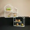 Decoraciones Blancas para Mesa de Postres Estilo Europeo, Accesorios para Bodas, Soporte para Pasteles de Cumpleaños, Soporte para Bocadillos de la Hora del Té, Soporte de Exhibición para Pausa del Té de Comida Fría