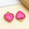 Acero Inoxidable Esmalte Goteo de Aceite Forma de Corazón Colgante DIY Hecho a Mano Pendiente Llavero Accesorio de Joyería Materiales