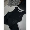 Yuran 26 Estilo Novo de Início de Primavera Modal Amigo da Pele Camada Dupla Falso Duas Peças Costela Slim Fit Colete de Tricô Prático