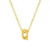 Acero de titanio simple sin decoloración 26 letras inglesas collar unisex cadena de clavícula moda joyería de alta gama mujeres